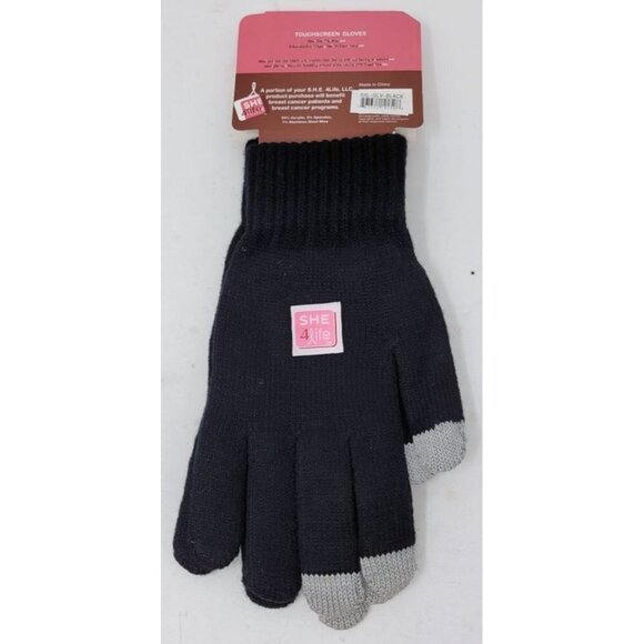 Women's She 4Life Knit Warm Winter Gloves for Touchscreens, * One Size Fits Most - Picture 2 of 2